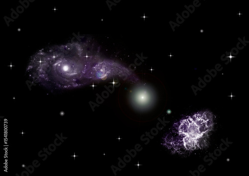 galaxy in a free space.