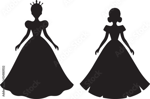 princess silhouette, royal girl, fairy tale princess, queen silhouette, fantasy girl, gown silhouette, tiara girl, fairytale lady, dress silhouette, elegant princess, crown silhouette, royal lady, mag