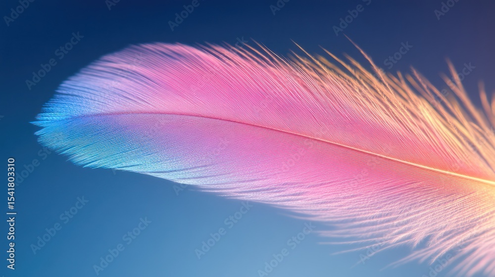 Obraz premium Vibrant feather close-up