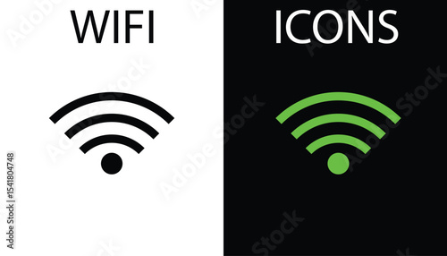 Wireless Fidelity: Icons For Transmission of the Internet Service	