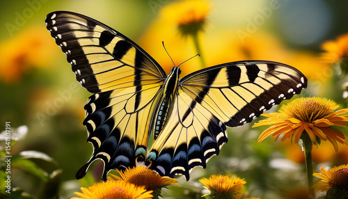 magnificent eastern tiger swallowtail butterfly