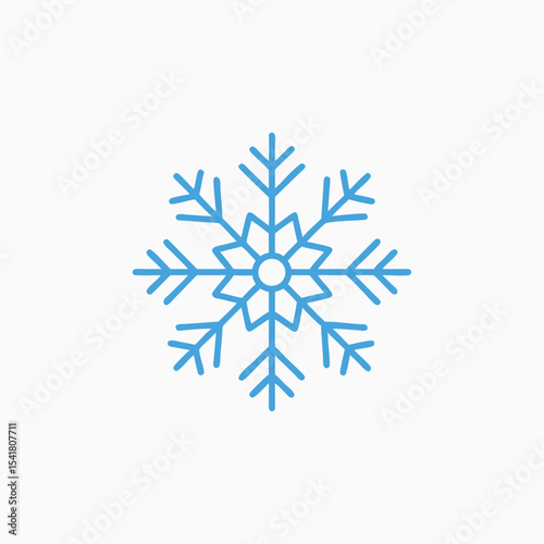 Snowflake icon ,black sign design vector template