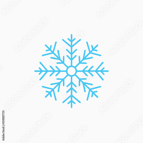 Snowflake icon ,black sign design vector template