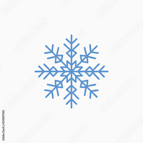 Snowflake icon ,black sign design vector template