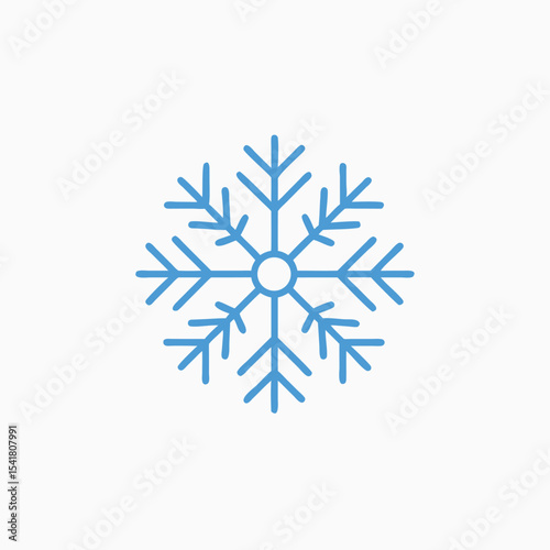 Snowflake icon ,black sign design vector template