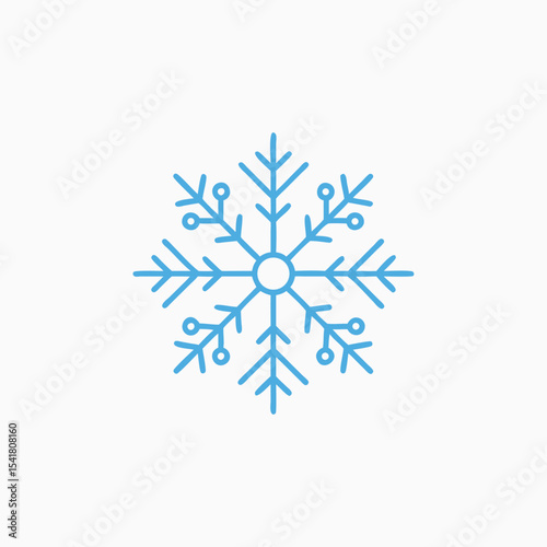 Snowflake icon ,black sign design vector template