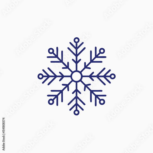 Snowflake icon ,black sign design vector template