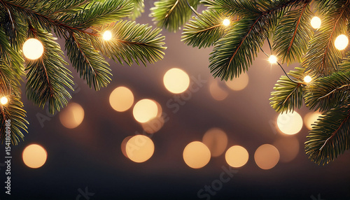 christmas decoration tree branches with light