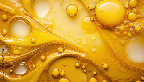 abstract yellow organic fluid design with a bubbly texture perfect for backgrounds or unique art projects captivates with its smooth flow and vibrant color