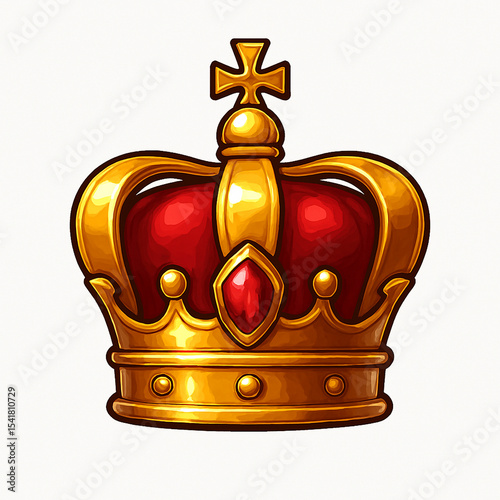 a detailed, ornate, majestic, golden crown, gemstones, jewelry, regal, luxurious, royal
