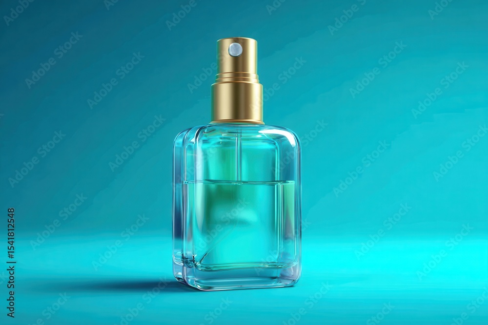 Naklejka premium Clear glass perfume bottle