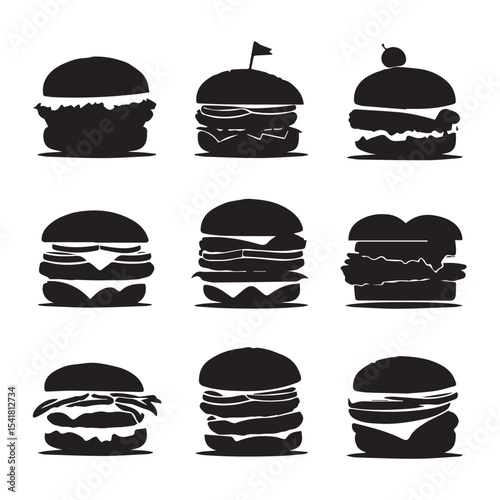 vector set of fast food