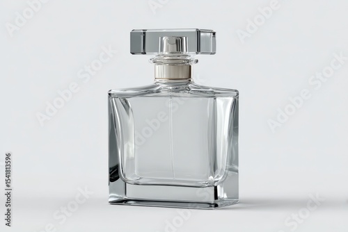 Clear glass perfume bottle
