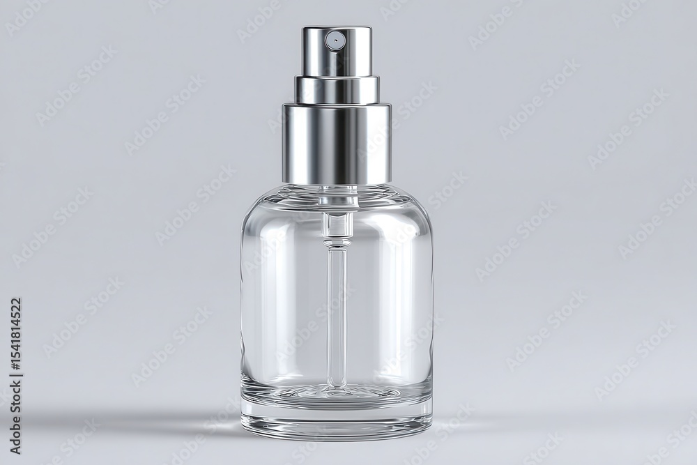Fototapeta premium Clear glass perfume bottle
