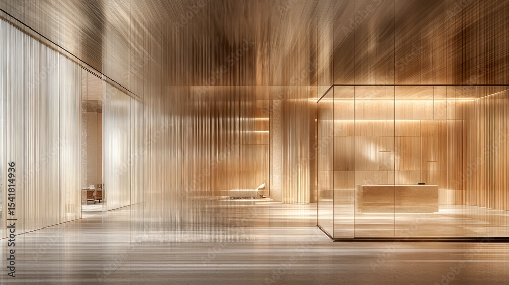 Obraz premium Modern, warm interior space