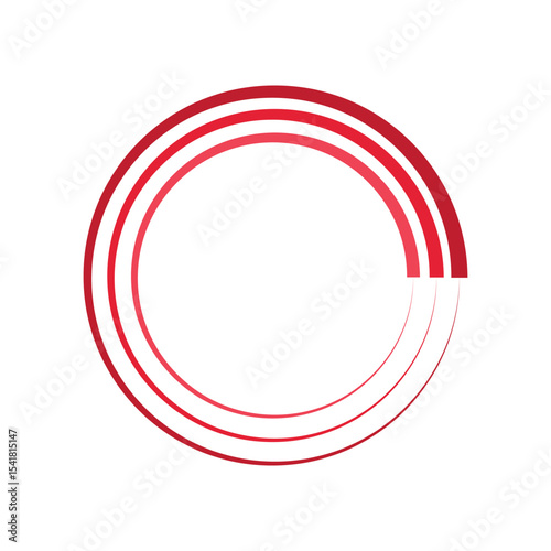 Round circle geometric ball shape line art vector icon for apps and websites.