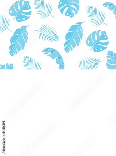 Monochrome seamless pattern with  leaves 