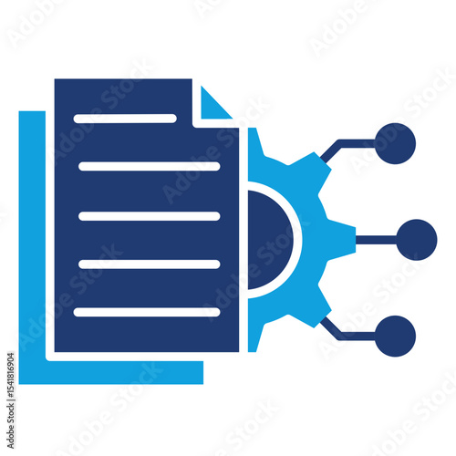 Data Extraction Flat Blue Icon