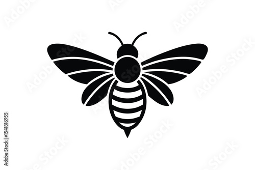 Bee Clipart Logo Icon Design on White Background for Graphic Design