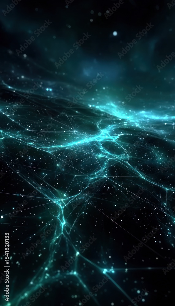 Fototapeta premium Abstract digital space landscape