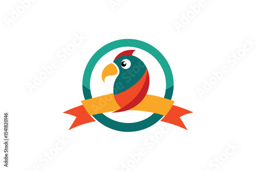 Creative Parrot Bird Logo Icon for Education Niche