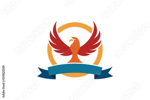 Phoenix Bird Logo Design for Education Niche Creative Icon