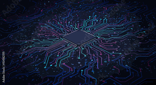 Abstract circuit board microchip design