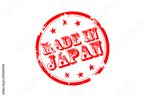 MADE IN JAPAN - MADE IN JAPAN text written on Red Rubber Stamp 
