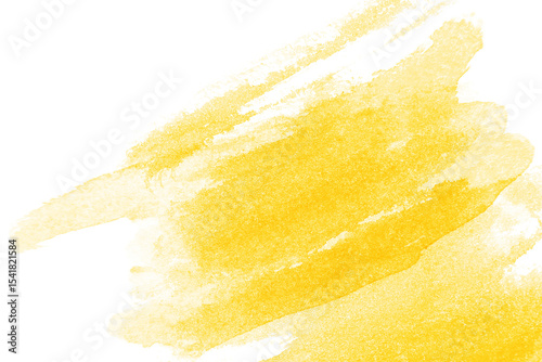 Yellow watercolor brush strokes, may be used as background