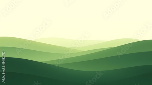 Misty Mountain and Rolling Hills Landscapes
