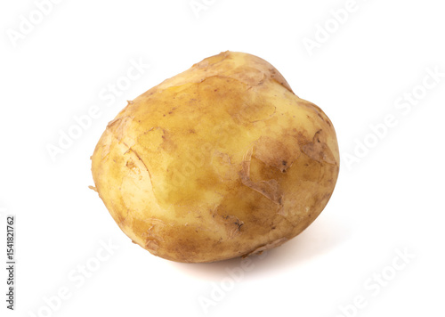 Young potato isolated on white background.