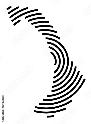 Symbol Map of the Territory Lord Howe Island (Australia) showing the territory with a black spiral line