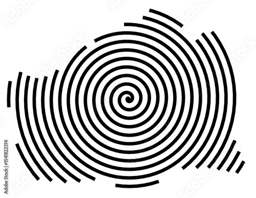 Symbol Map of the Bundesland Wien (Austria) showing the Bundesland with a black spiral line
