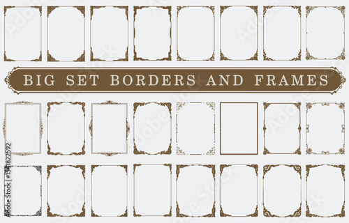 Modern geometric frame set versatile vector design for branding and layouts
