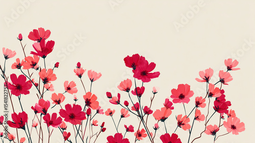 Minimalist Cute Flower Background Wallpaper
