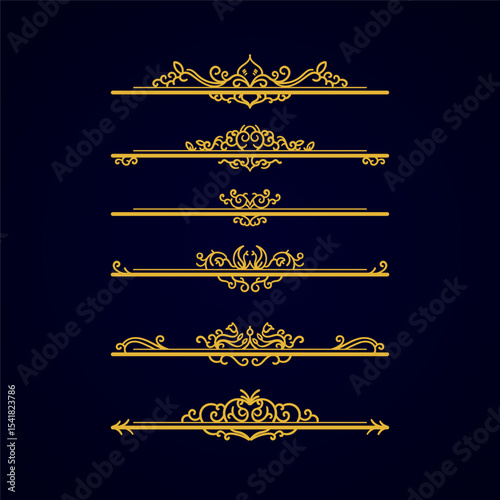 Elegant ornamental design element intricate vector illustration for logos invitations and decorative projects