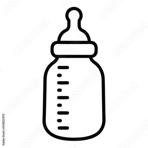 baby bottle and pacifier Vector Icon