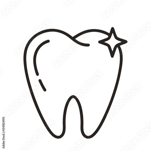 Shiny Tooth Vector Icon