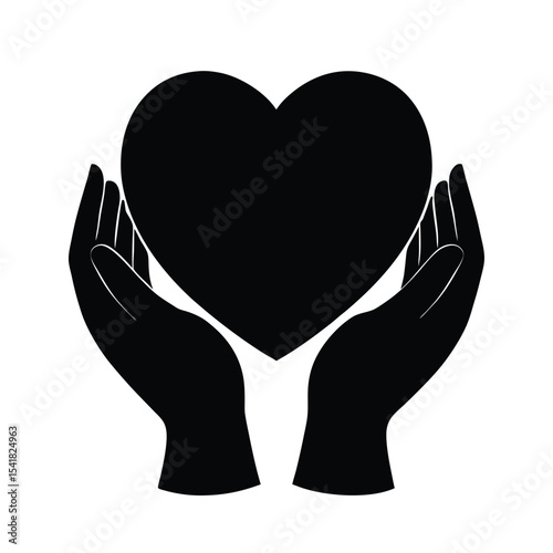 two hands holding heart chocolate silhouette love theme