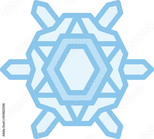 Elegant snowflake design winter christmas nature illustration