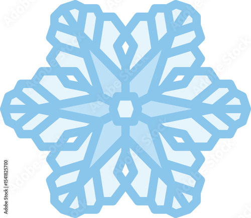 Elegant snowflake design winter christmas nature illustration