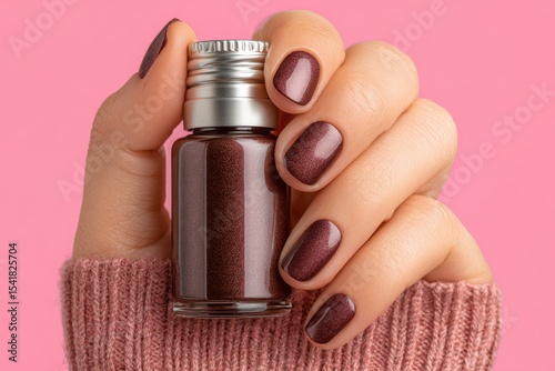 Glossy nail polish bottle