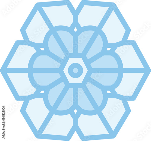 Elegant snowflake design winter christmas nature illustration