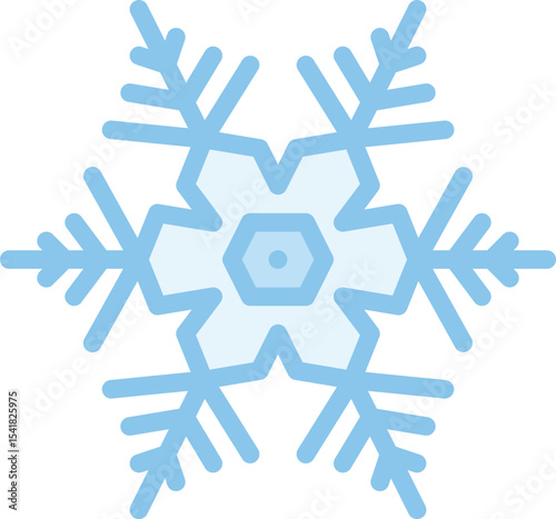 Elegant snowflake design winter christmas nature illustration for holiday cards and decorations