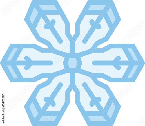 Detailed snowflake illustration winter christmas nature design element