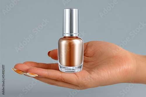 Glossy nail polish bottle banner
