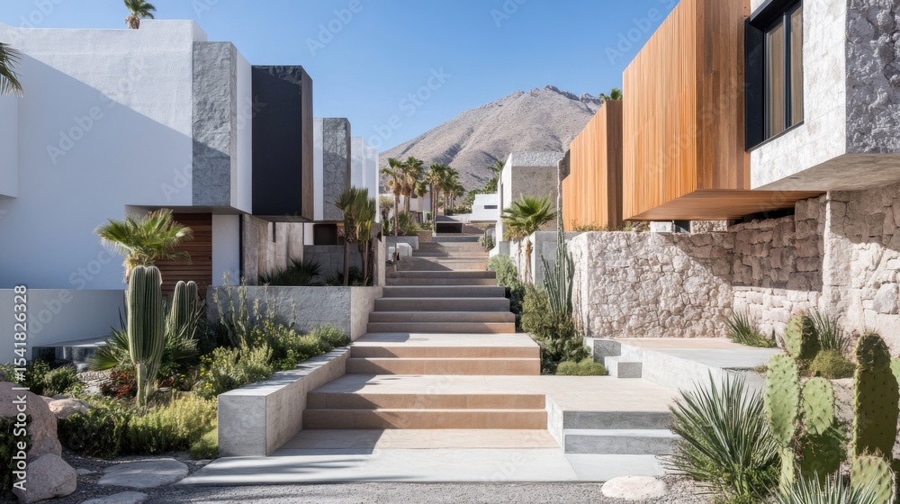 Fototapeta premium street full of modern houses