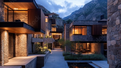 street full of modern houses