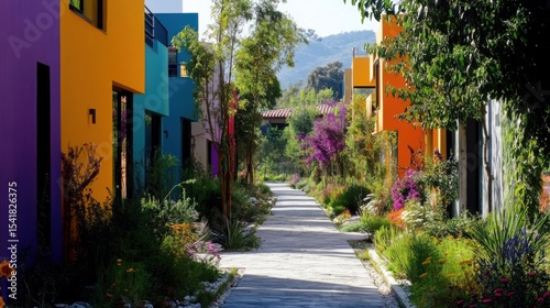 street full of modern houses