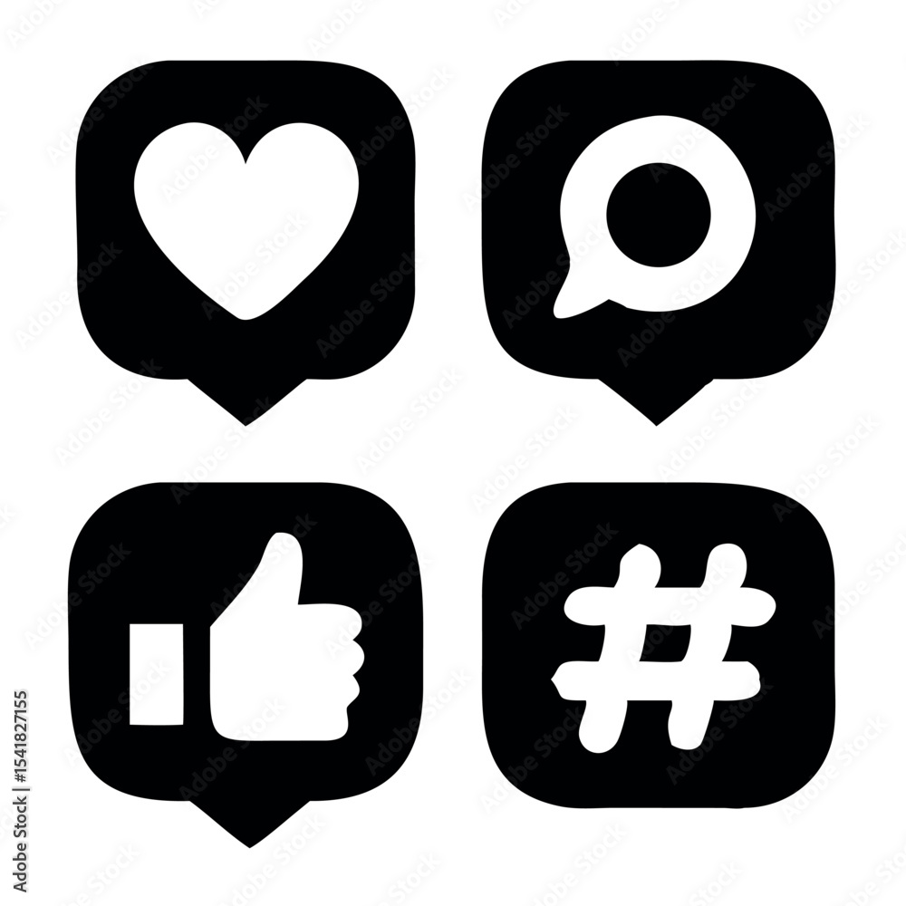 Obraz premium social media icon set
